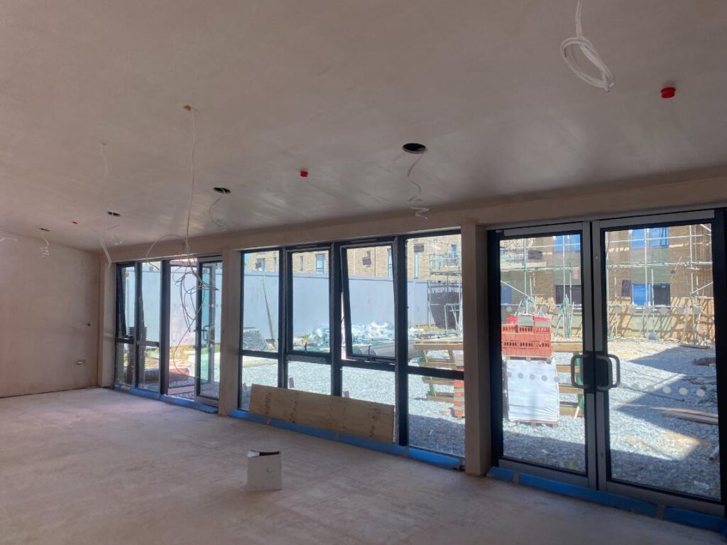 construction inside of the new home